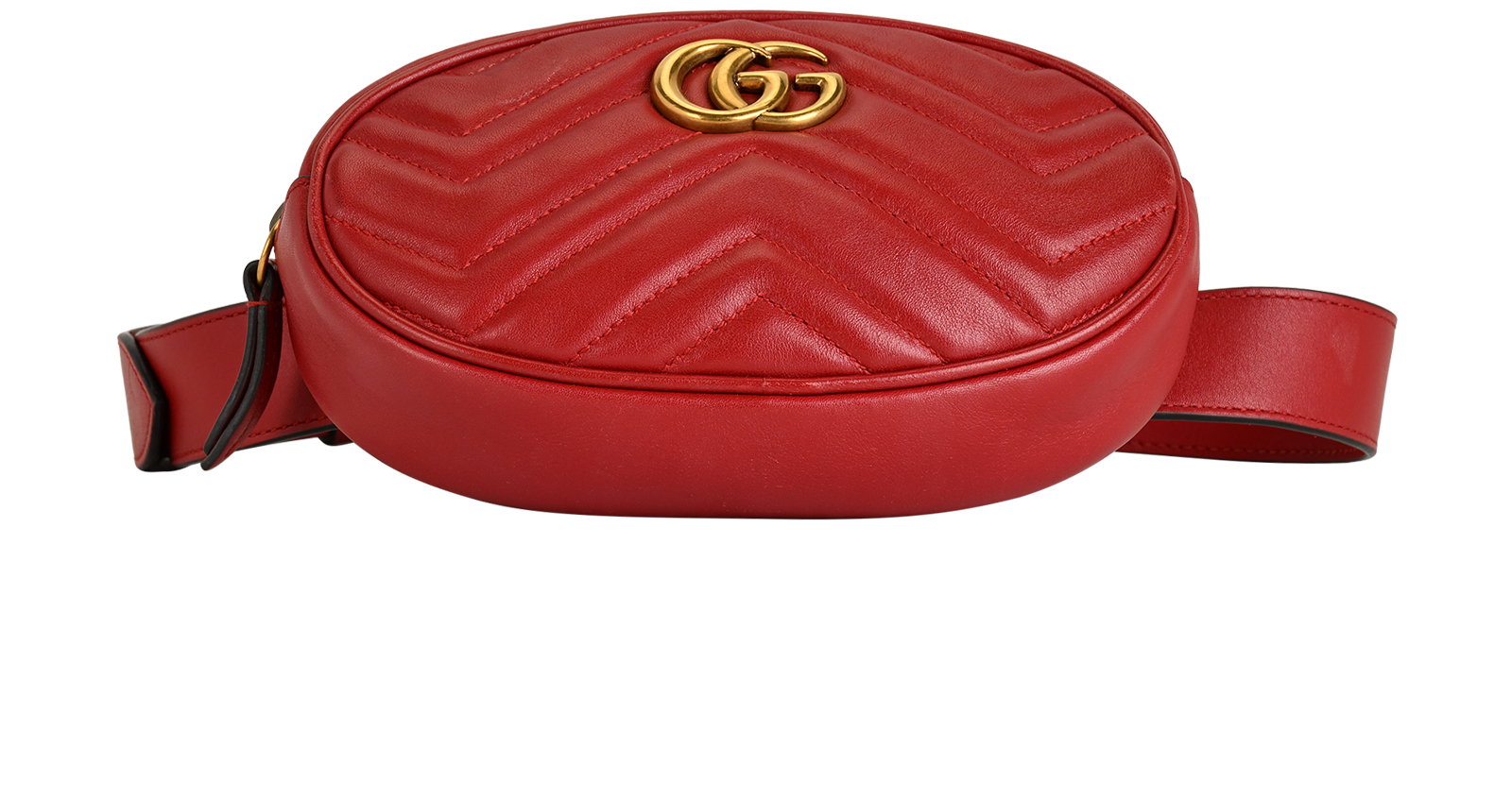 GG Marmont Belt Bag, &pound;475, Handbags, Red, Leather, Top view